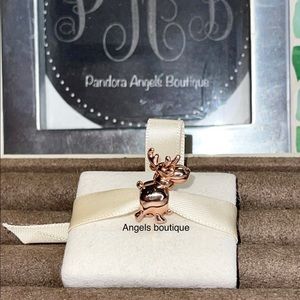Pandora Rose Gold Happy Reindeer Charm
